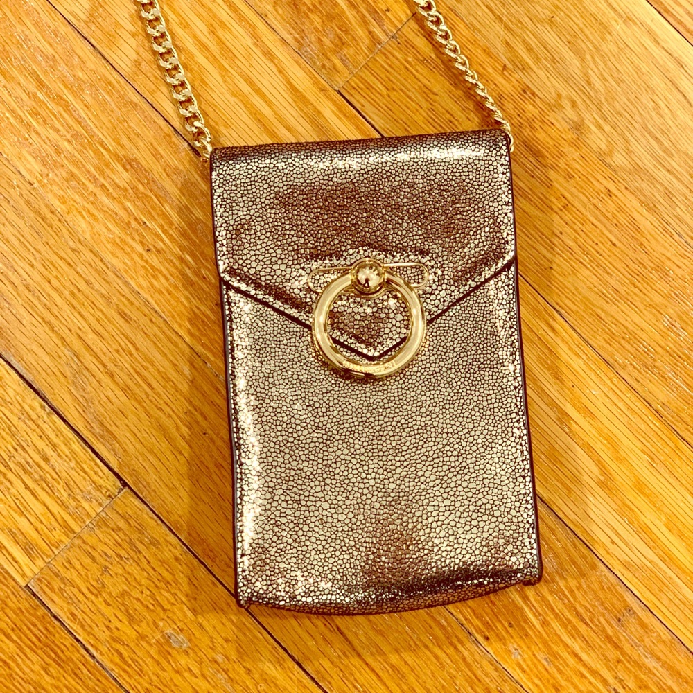 Rebecca Minkoff metallic gold crossbody bag